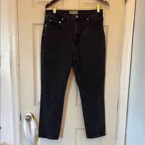 Everlane Original Cheeky Black Jeans Cropped 30x24